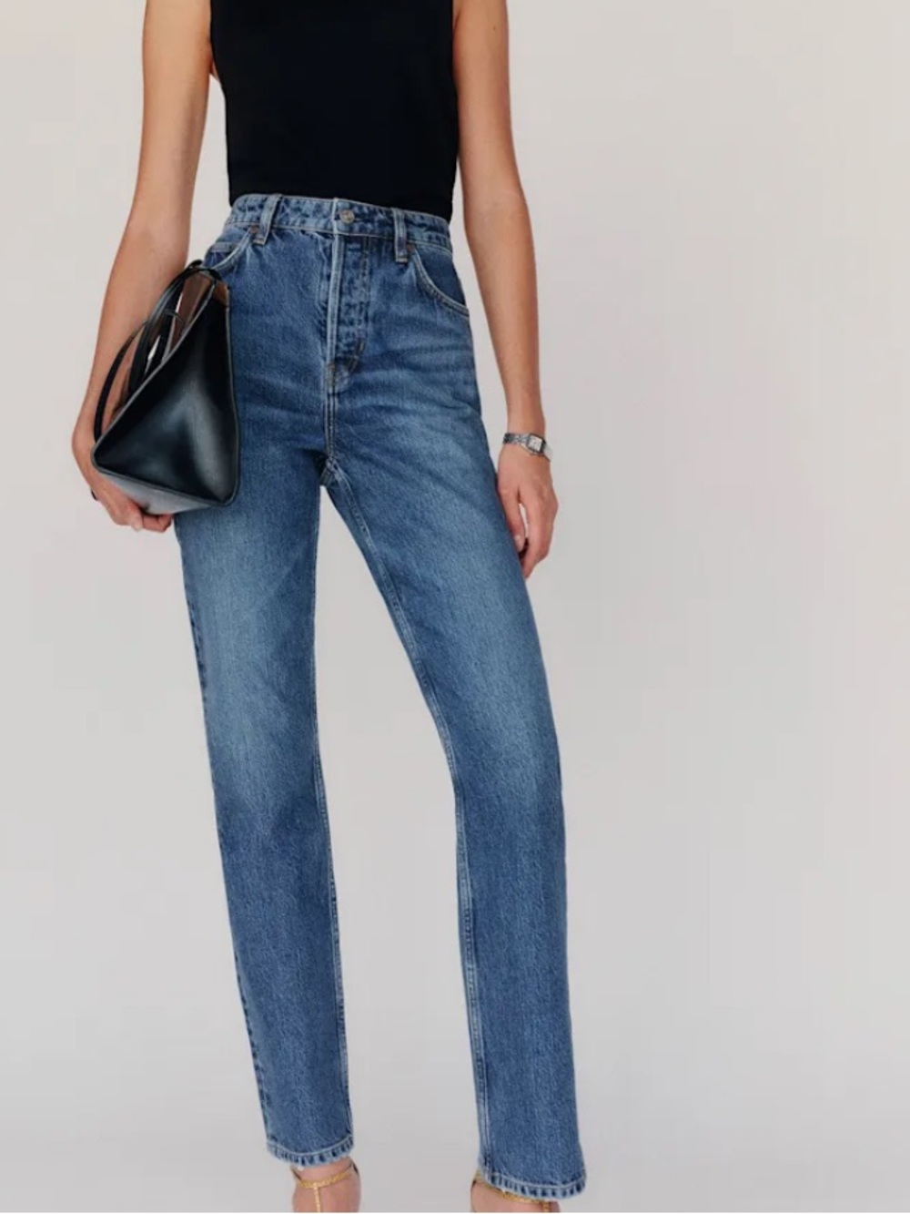 Reformation Cynthia High Rise Straight Cropped Jeans